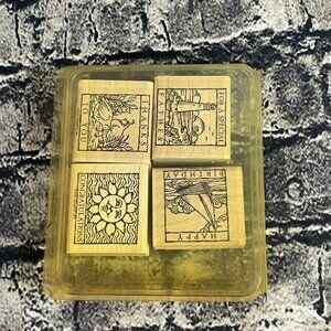 Stampin Up WONDERFUL WOODCUTS Lighthouse Rubber Stamp Set